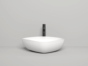 Раковина из искусственного камня S-Stone Salini GLORIA 1102206M 60х40 накладная цвет белый без отверстий под смеситель